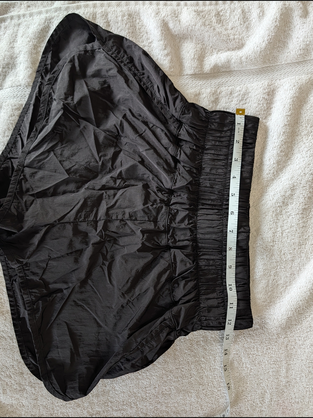 High-Waist Black Elastic Waist Women’s Shorts